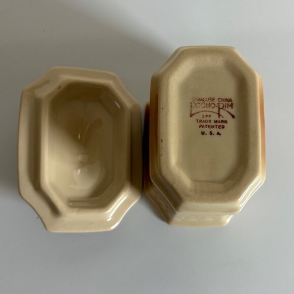 Syracuse China Econo-Rim Lidded Sugar Bowl Cowboy Boot Motif Vintage USA - Picture 4 of 9